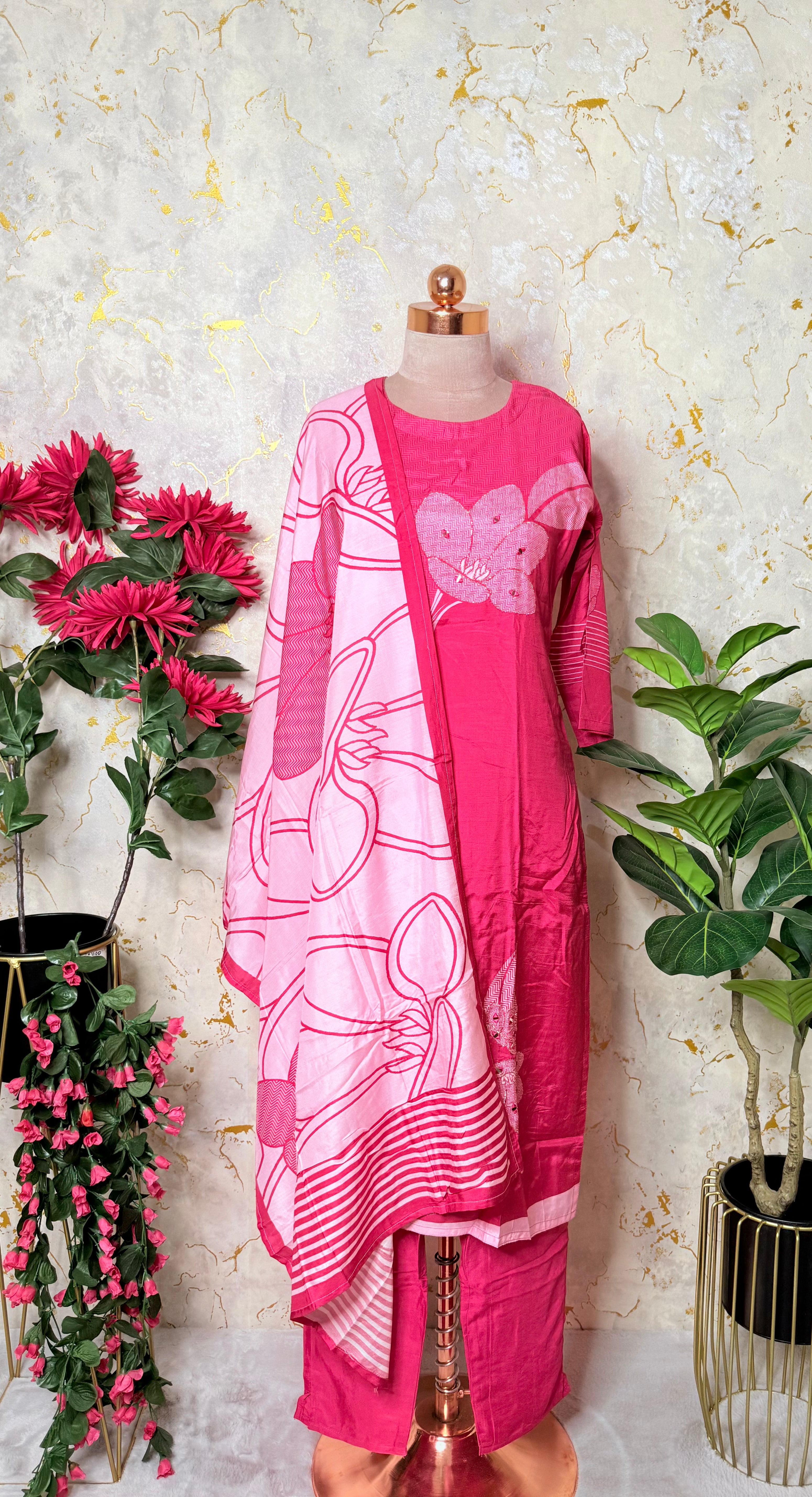 Pink With Floral Print