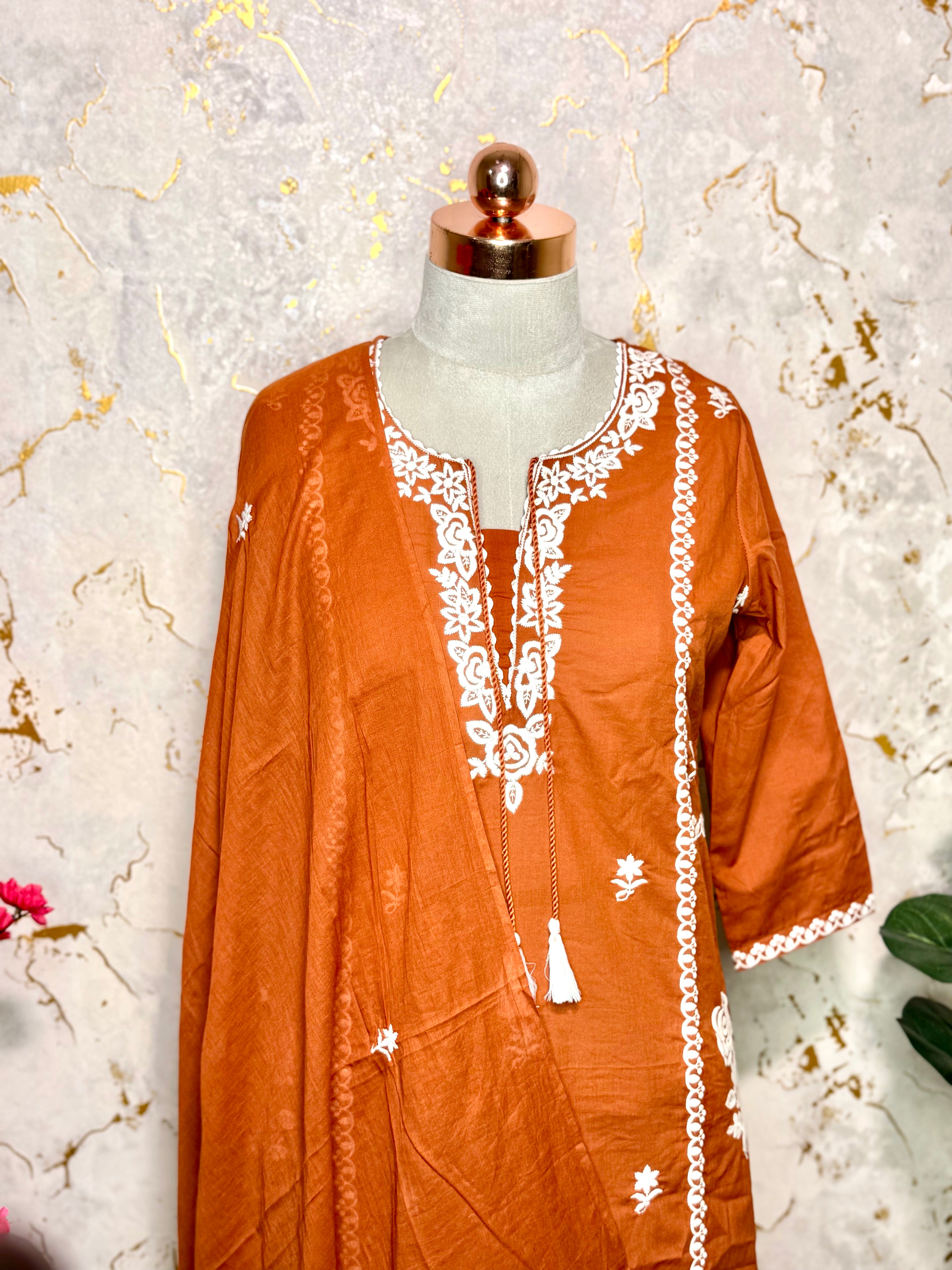 Rust Cotton Dress