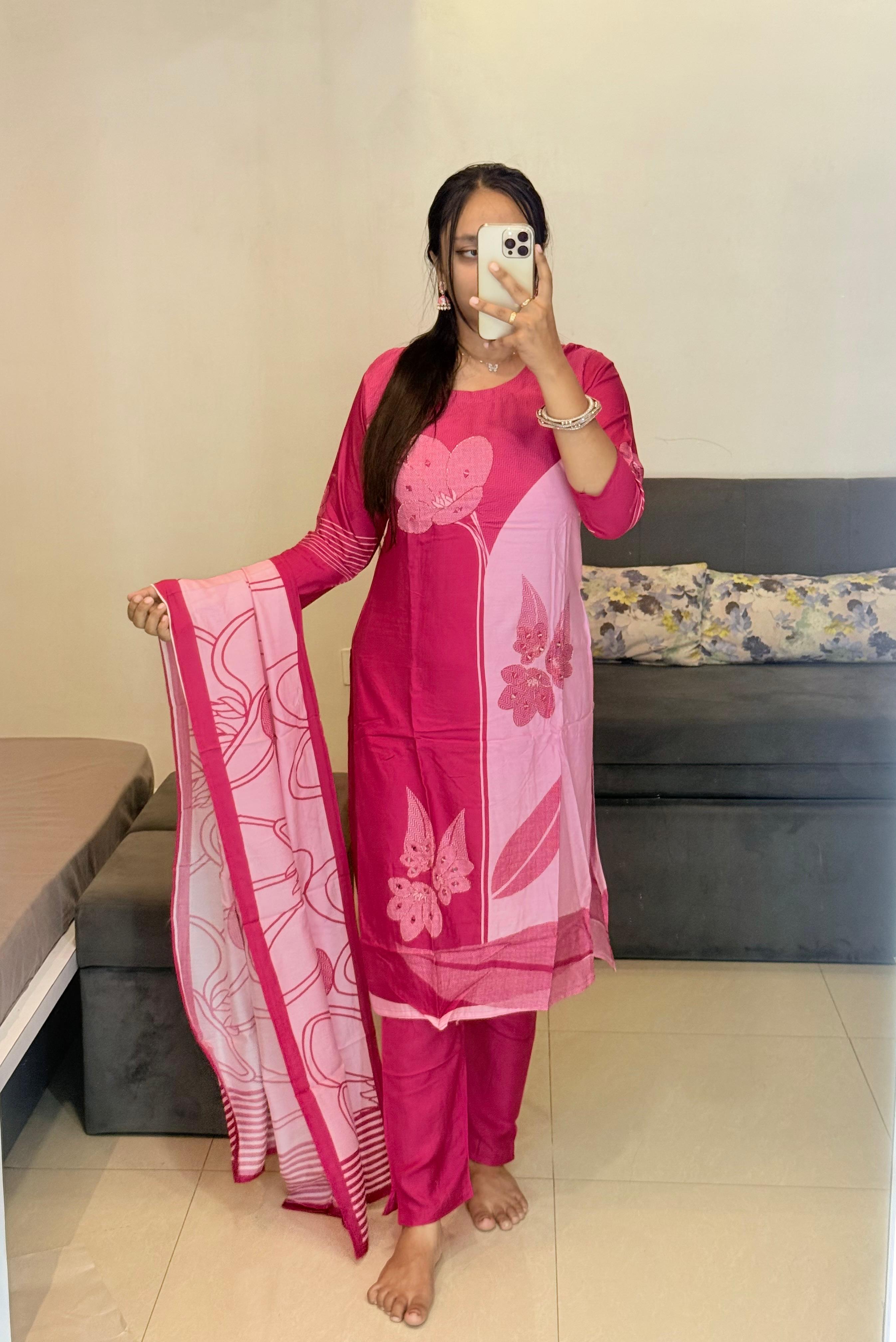 Pink With Floral Print